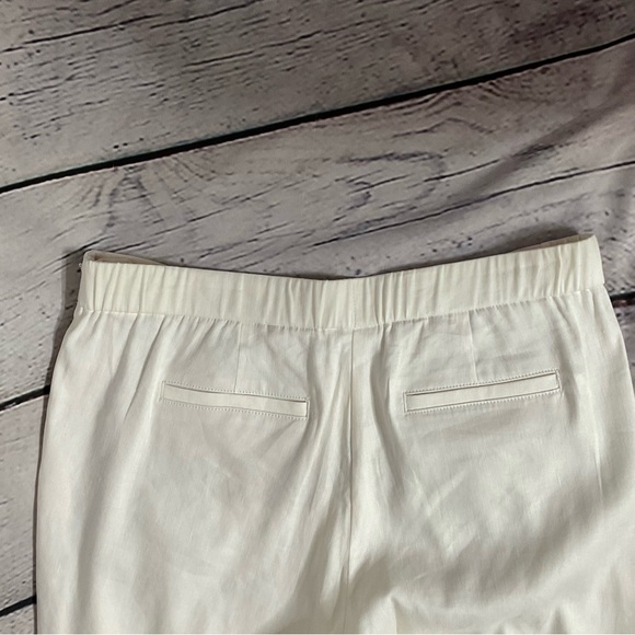 J Jill Love Linen Porcelain Pleated Side Zip Trousers Medium NWT - Picture 10 of 14